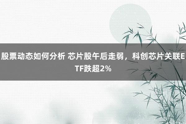 股票动态如何分析 芯片股午后走弱，科创芯片关联ETF跌超2%