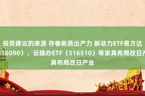 投资建议的来源 存眷新质出产力 新动力ETF易方达（516090）、云操办ETF（516510）等家具布局改日产业