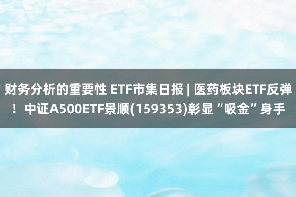 财务分析的重要性 ETF市集日报 | 医药板块ETF反弹！中证A500ETF景顺(159353)彰显“吸金”身手