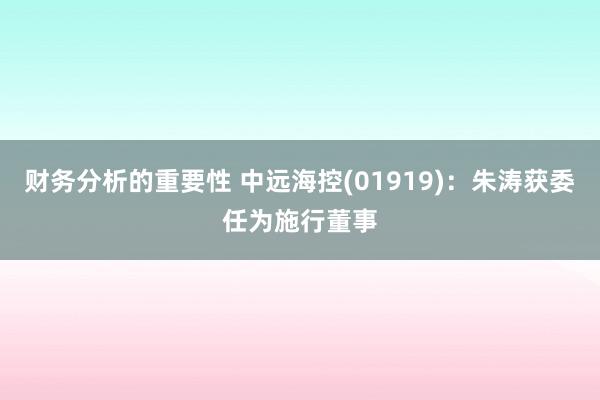 财务分析的重要性 中远海控(01919)：朱涛获委任为施行董事