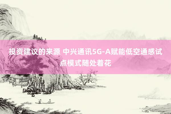 投资建议的来源 中兴通讯5G-A赋能低空通感试点模式随处着花