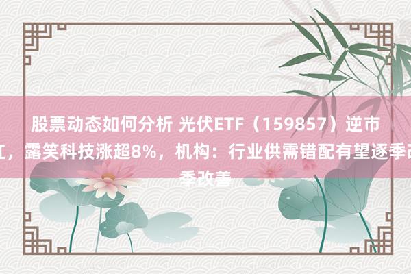 股票动态如何分析 光伏ETF（159857）逆市飘红，露笑科技涨超8%，机构：行业供需错配有望逐季改善