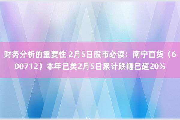 财务分析的重要性 2月5日股市必读：南宁百货（600712）本年已矣2月5日累计跌幅已超20%