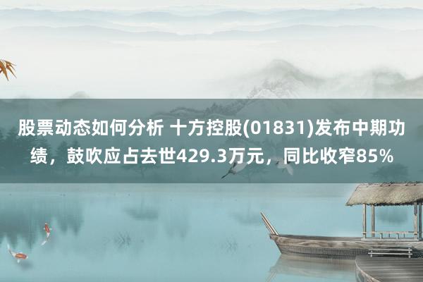 股票动态如何分析 十方控股(01831)发布中期功绩，鼓吹应占去世429.3万元，同比收窄85%